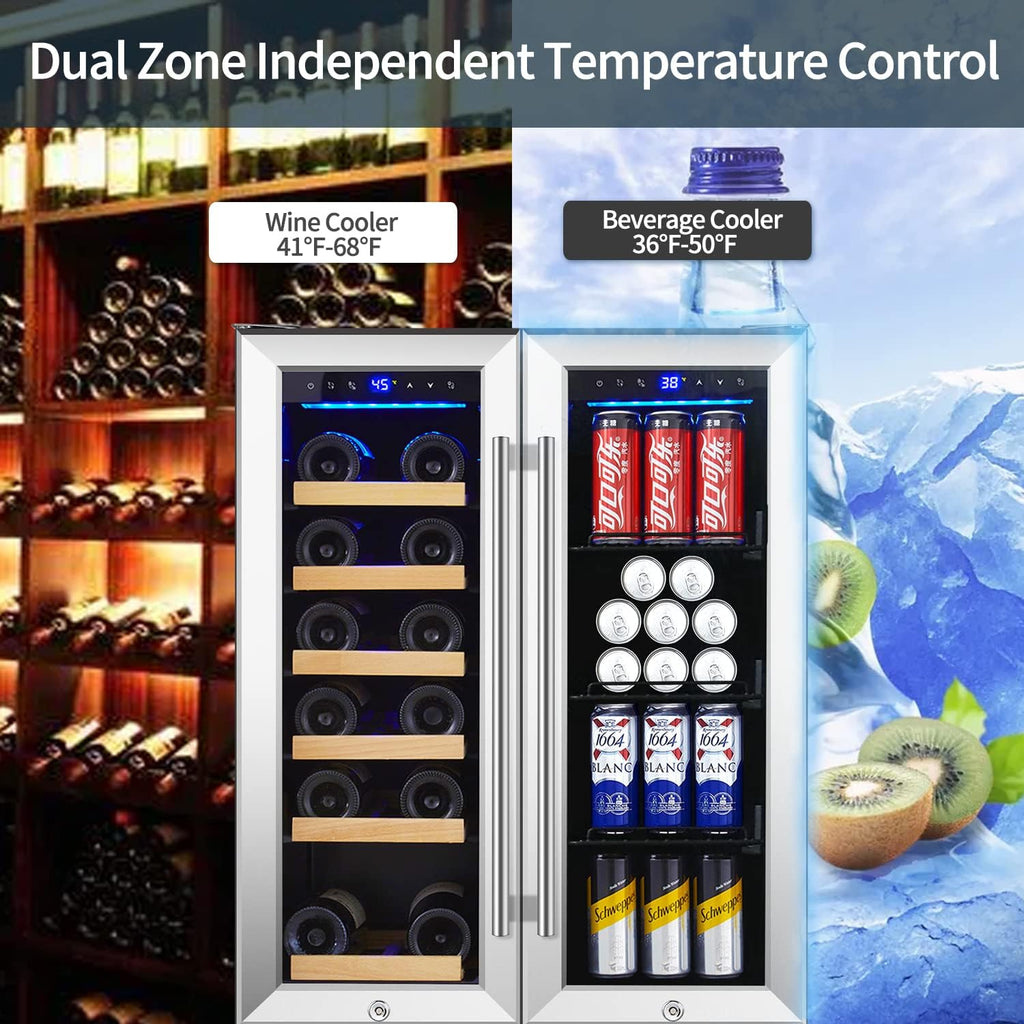 24 Inch Dual Zone Wine and Beverage Refrigerator U6672
