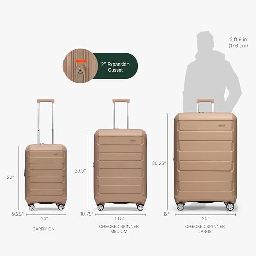 Black 22" Hardshell Expandable Spinner Luggage Z481808