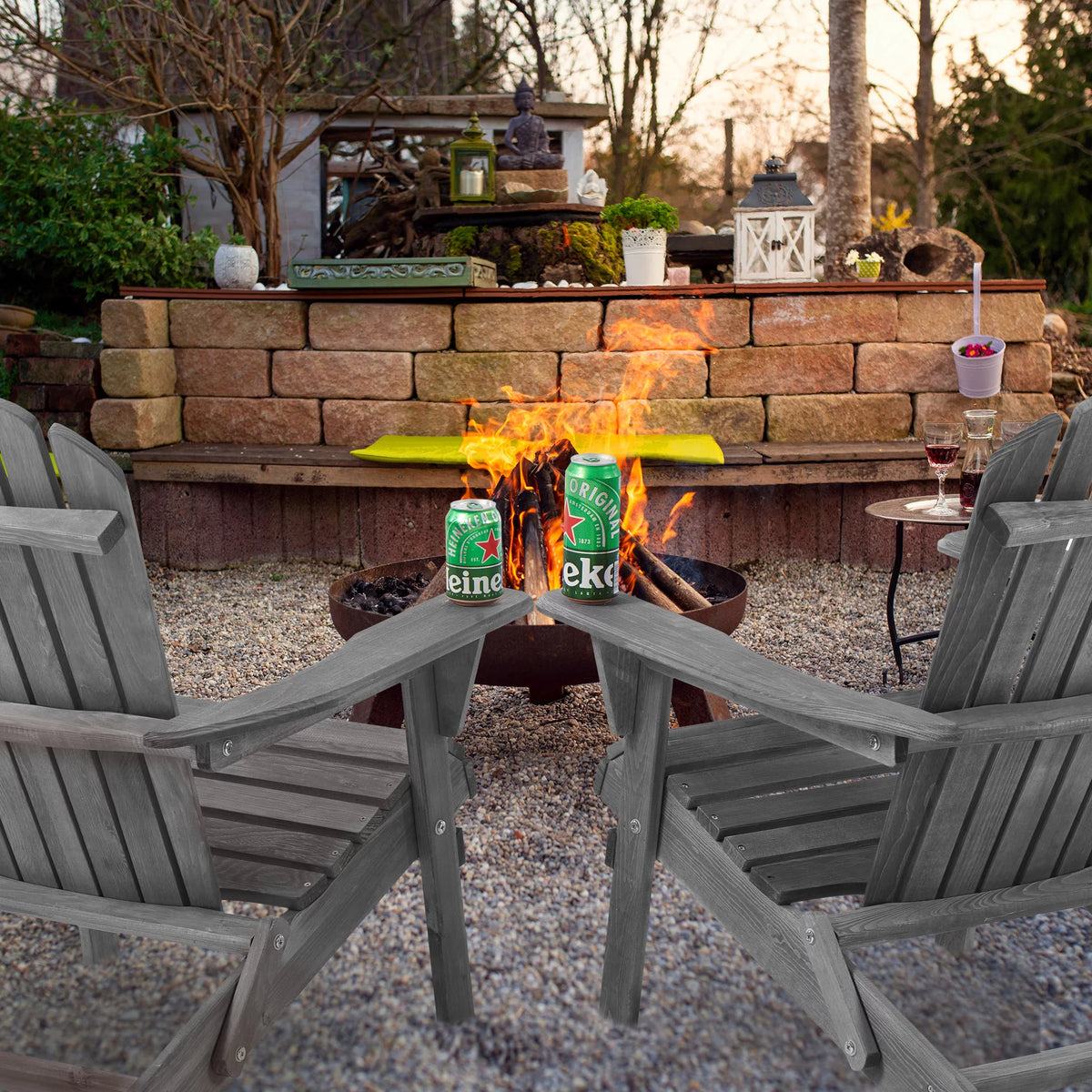 Folding Weather Resistant Adirondack Chair D596