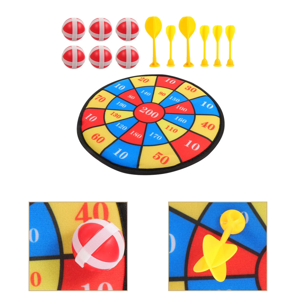 13 Pcs Kids Sticky Balls Darts Board Toys S401
