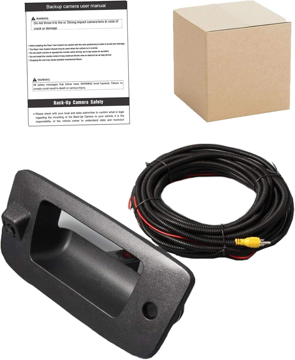 Black Waterproof Tailgate Handle Backup Camera O64943