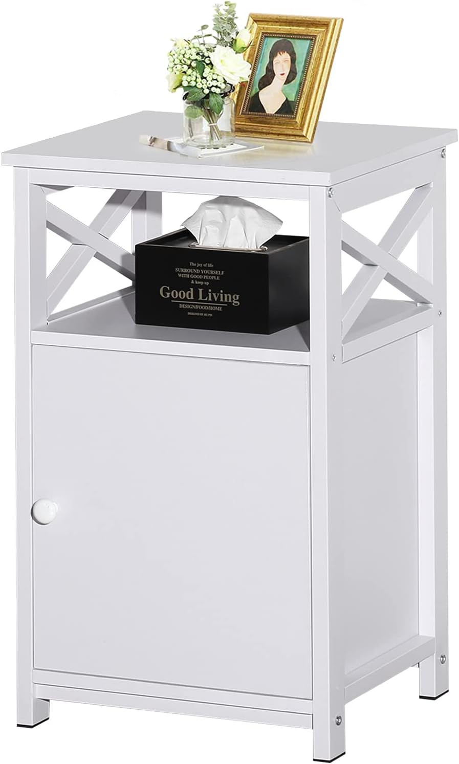 Brown Storage Cabinet and Drawer Nightstand J529123