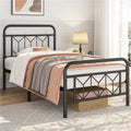 Twin Black Metal Bed Frame F18209