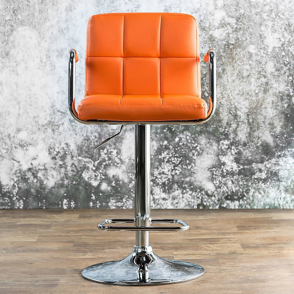 Green Adjustable Swivel Barstool Set of 2 O872981