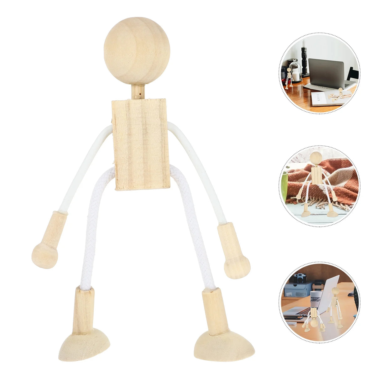 5pcs Unfinished Wooden Dolls for Arts and Crafts O811106
