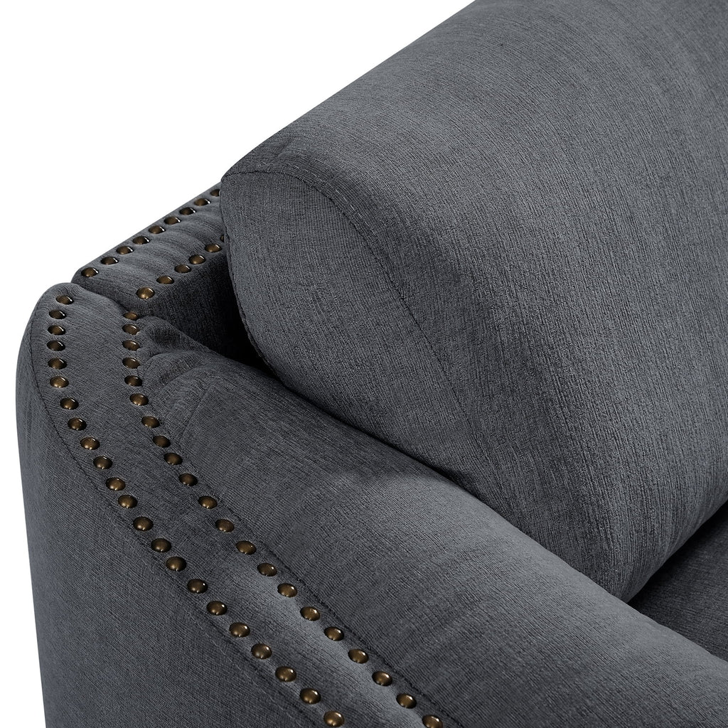 Gray 2 Seat Upholstery Loveseat Sofa L95320
