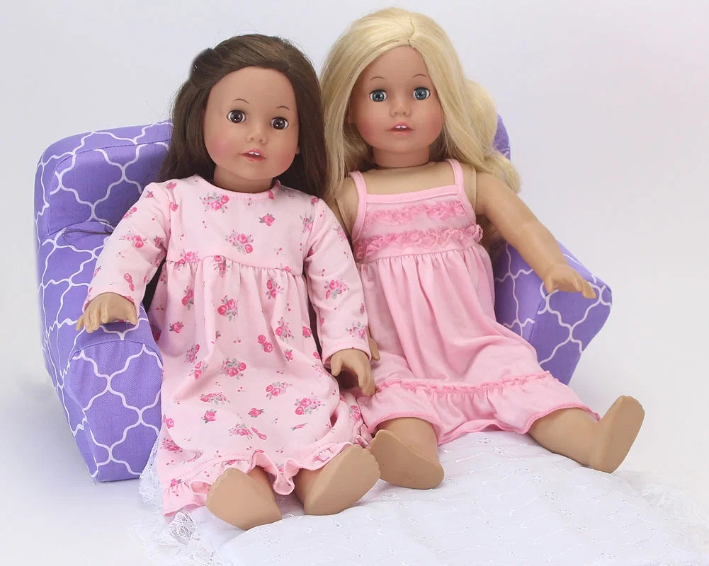 Plush Pull Out Couch/Double Bed for 18" Dolls L2373