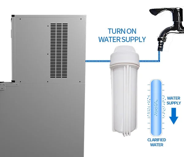 Commercial Cube Ice Machine 550 LBS/Day Auto Cleaning Air Cooling Z856795