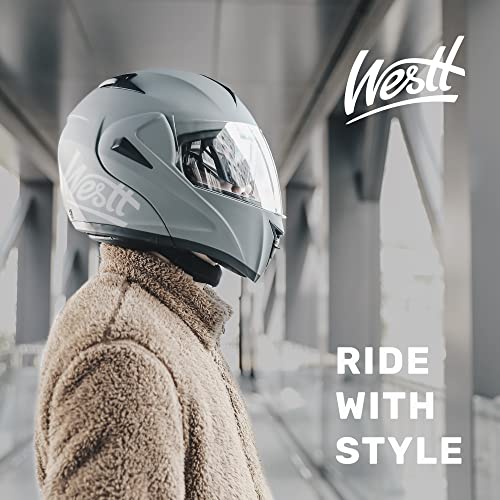 Modular Motorcycle Helmet with Dual Visor Full Face Flip Up A682