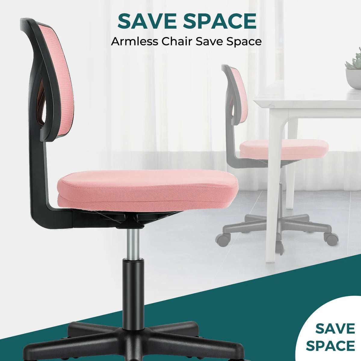 Armless Desk Chair with Lumbar Support V863282