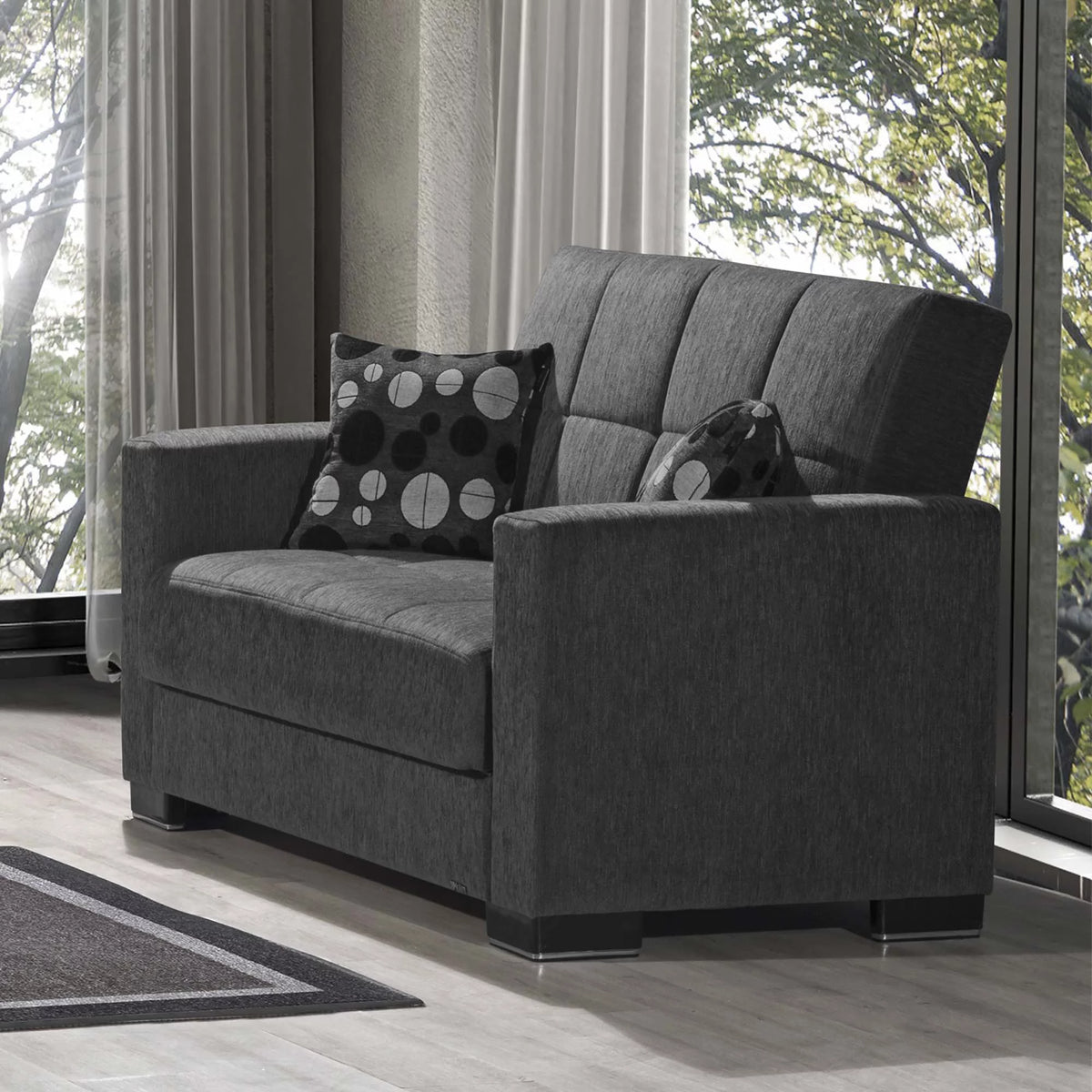 Dark Gray Loveseat A659
