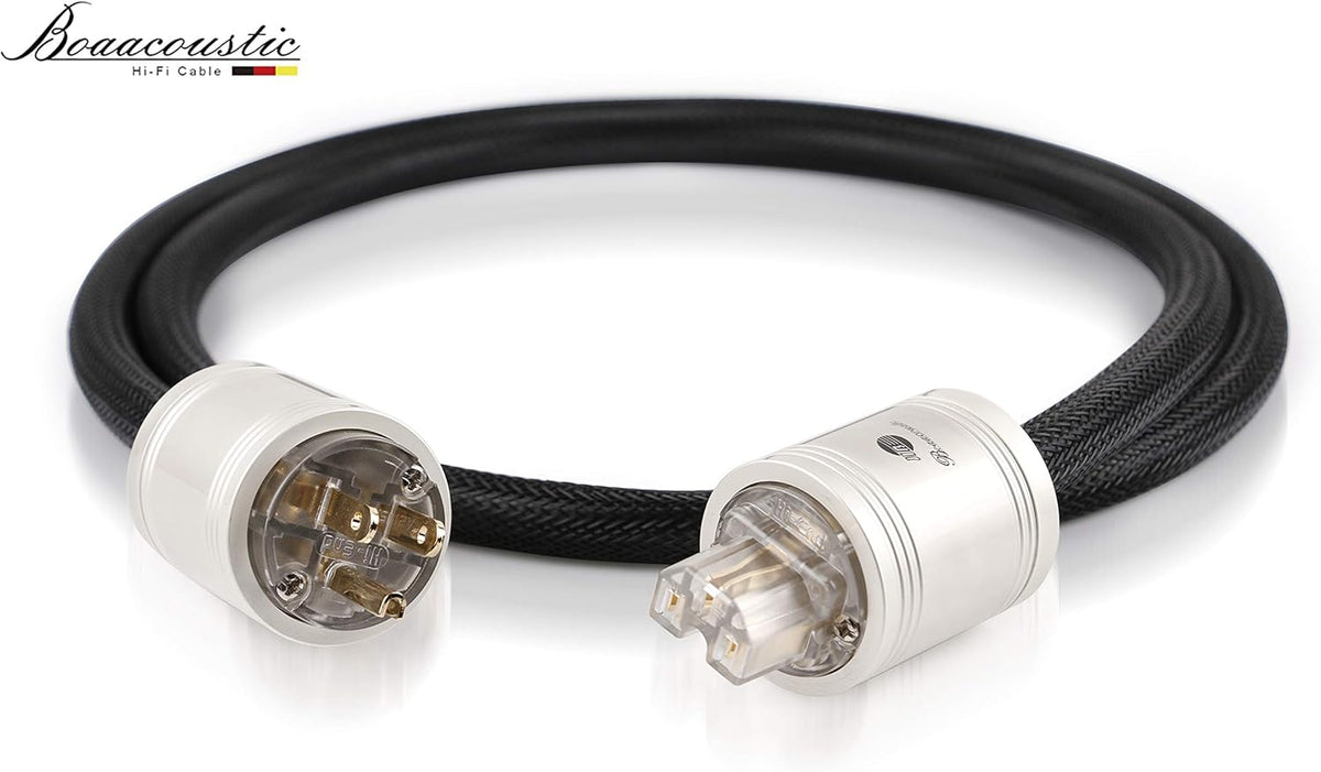 4N OFC HiFi Power Cord, Male to Female Power Cable, US Plug, 5ft X23019