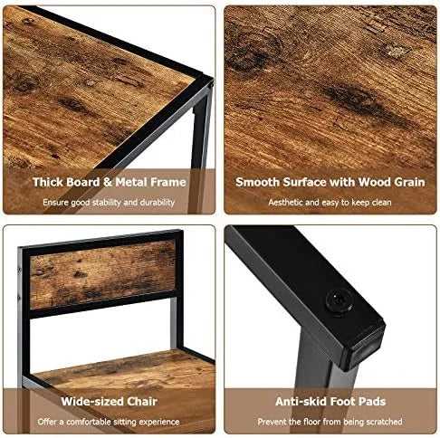 3 Piece Dining Set with Metal Frame D3549