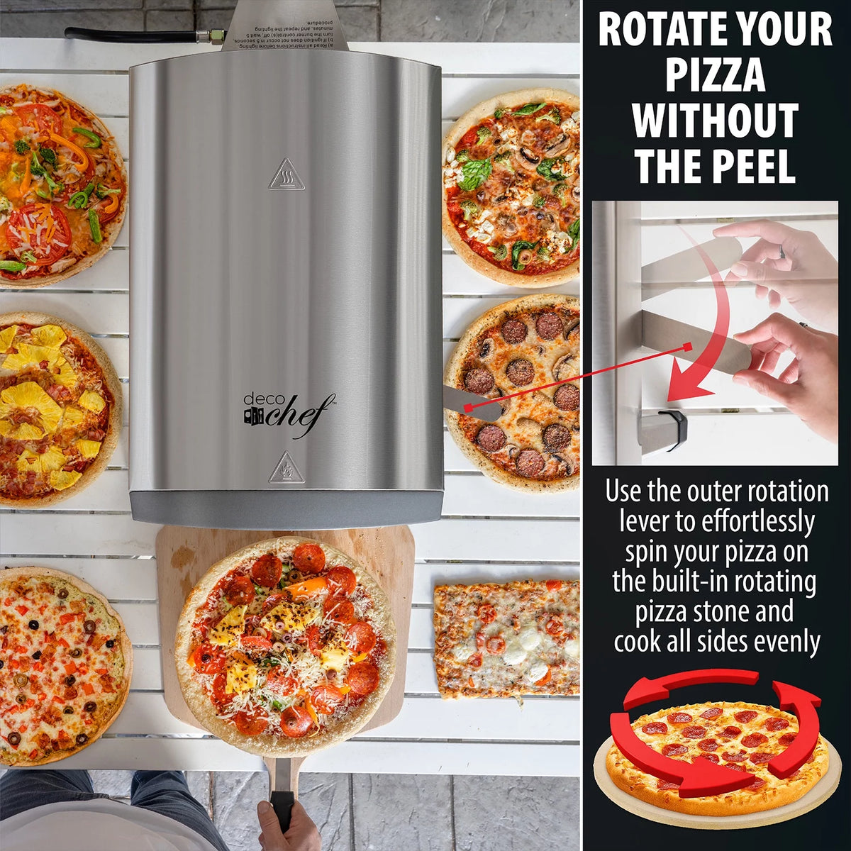 Portable Gas Pizza Oven with Baking Stone E878268