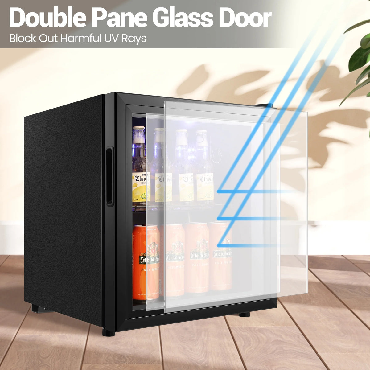 62-Can Beverage Refrigerator & Cooler with Glass Door N794