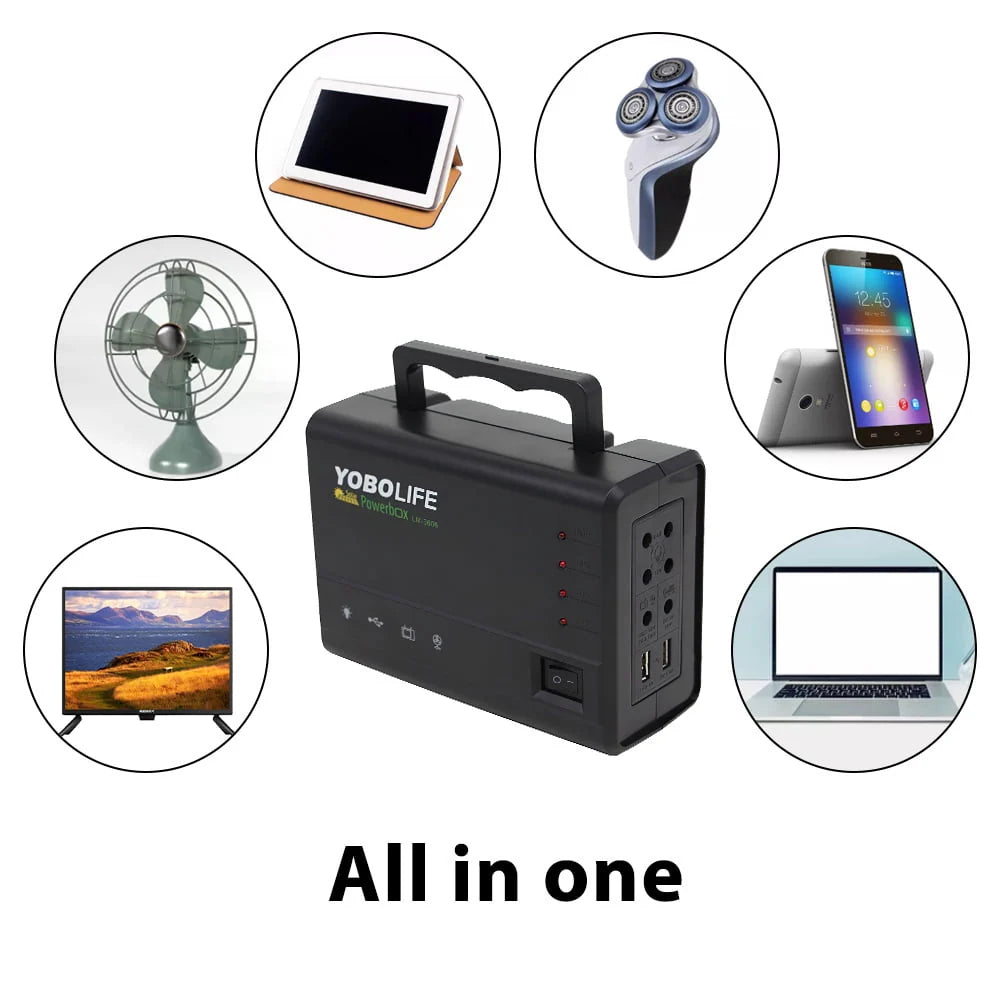 Portable Solar Power Station with 4 LED J997