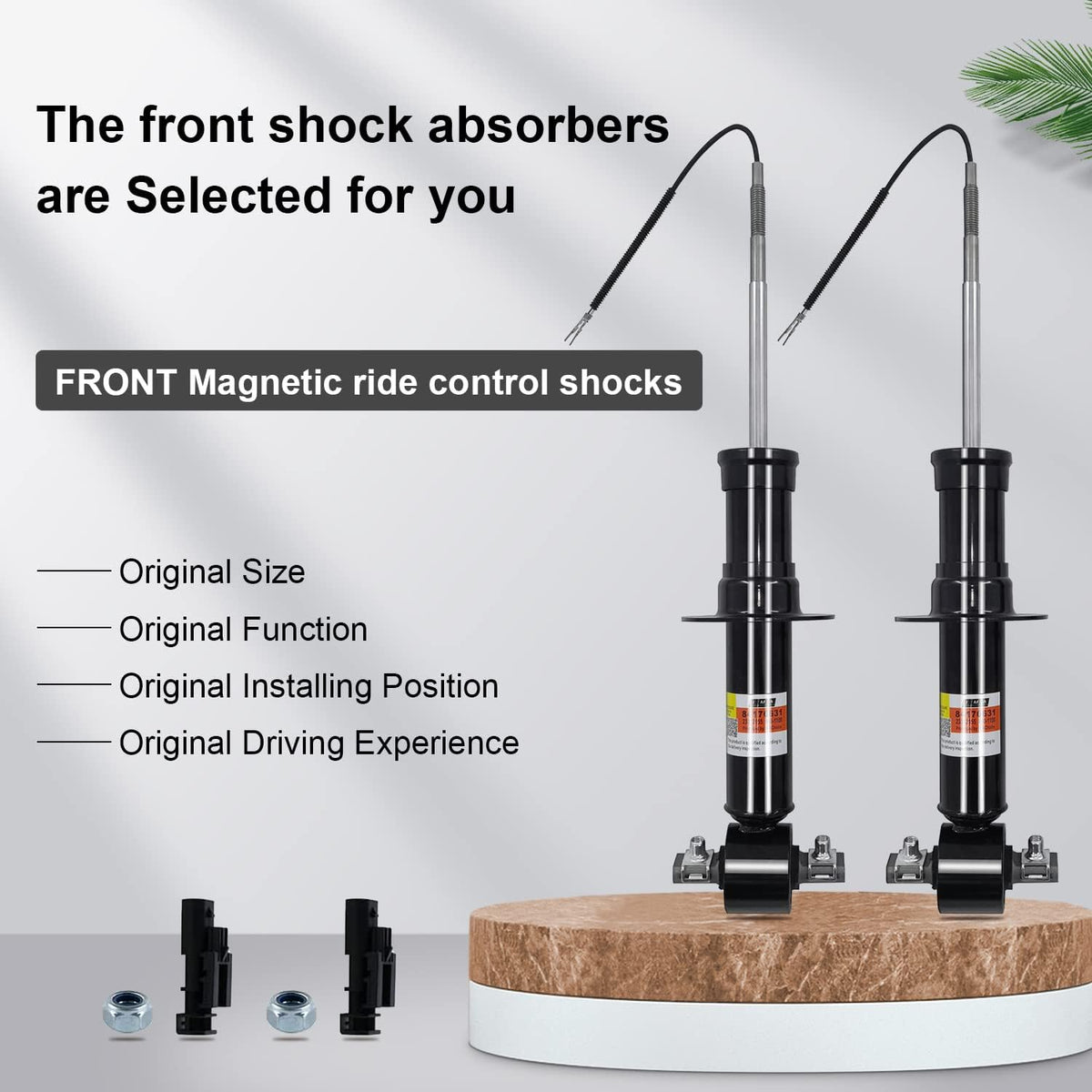 1Pair Front Shocks Absorbers w/Magnetic R19390