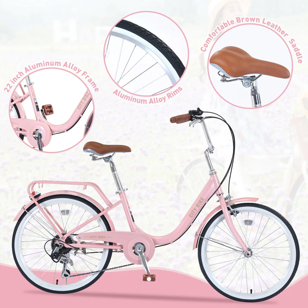 22 Inch 7 Speed Aluminium Alloy Girls Bike L2142