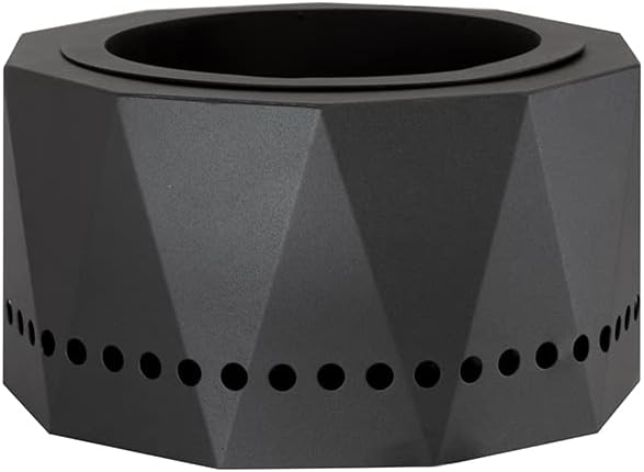 Black Steel Smokeless Fire Pit with Carrying Bag M82492