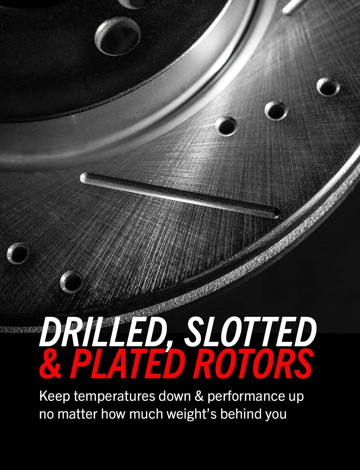 Front and Rear Z36 Carbon Fiber Ceramic Brake Kit with Drilled/Slotted Brake Rotors O736934