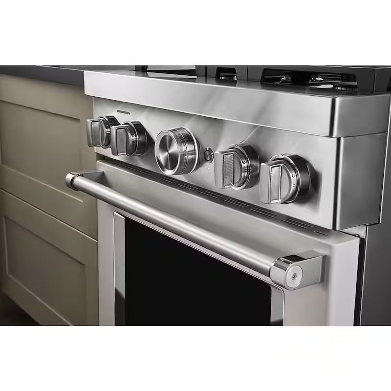 30 in. 4.1 cu. ft. Smart Gas Range with Self-Cleaning and True Convection G673