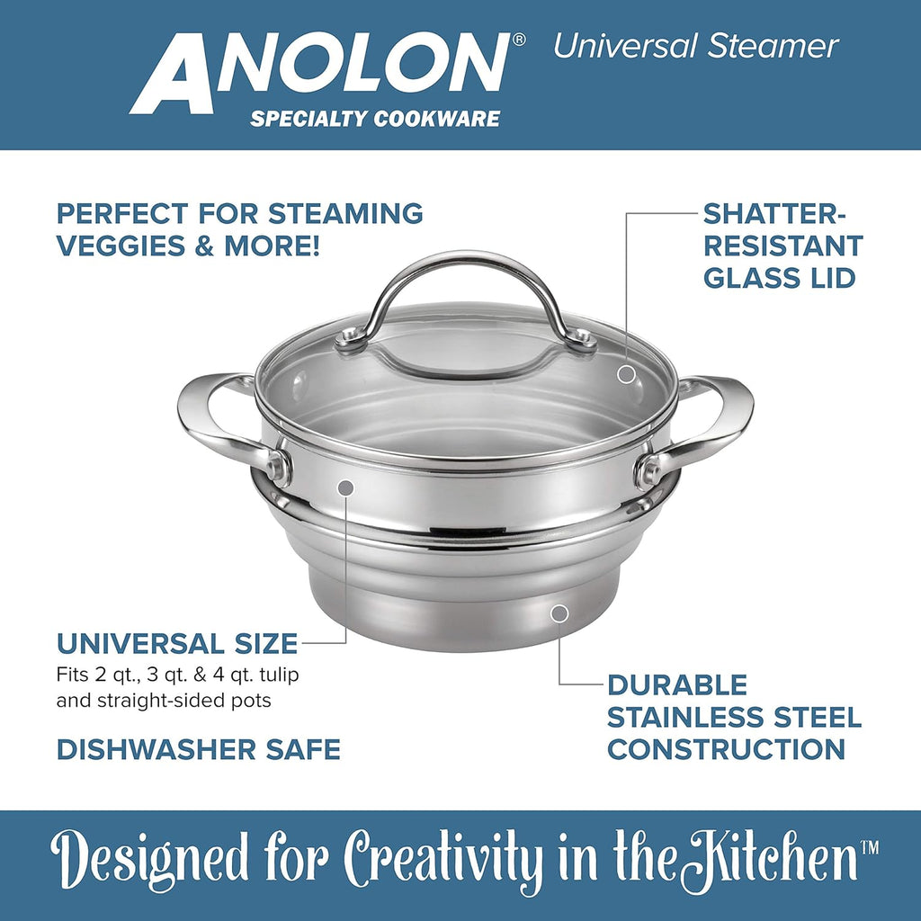 Stainless Steel Covered Steamer Insert W9786