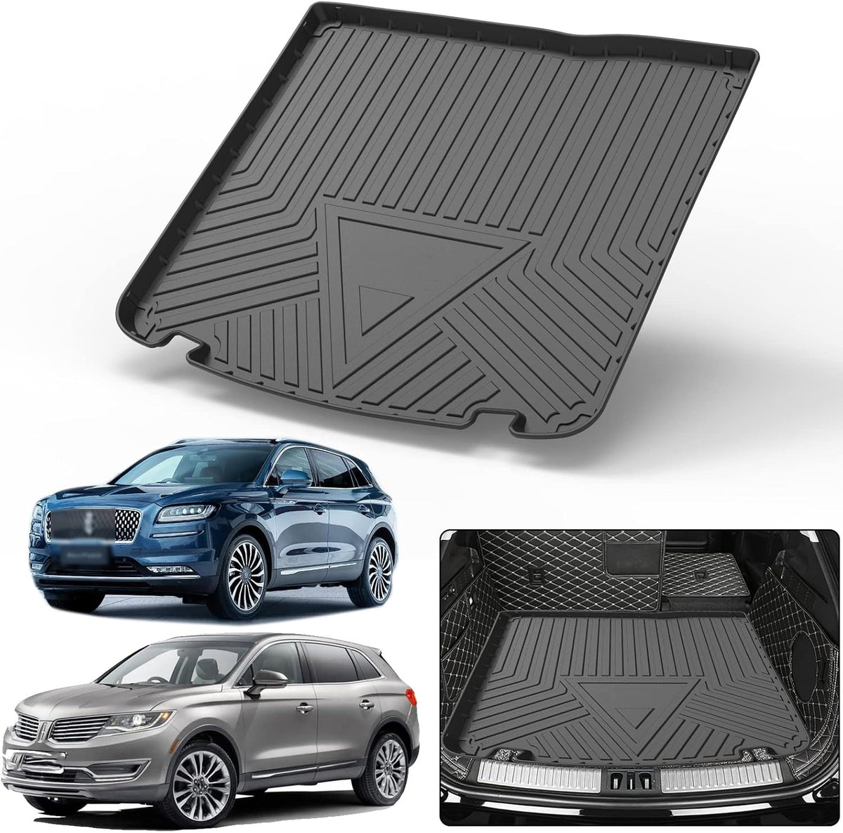 Black TPO All Weather Heavy Duty Waterproof Rear Cargo Tray Trunk Floor Mat Protector K845395