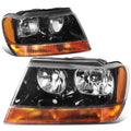 Black Housing Amber Side Headlight Headlamps for Jeep Grand Cherokee L752091