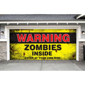 Yellow and Black Double Car Halloween Garage Door Banner R45468
