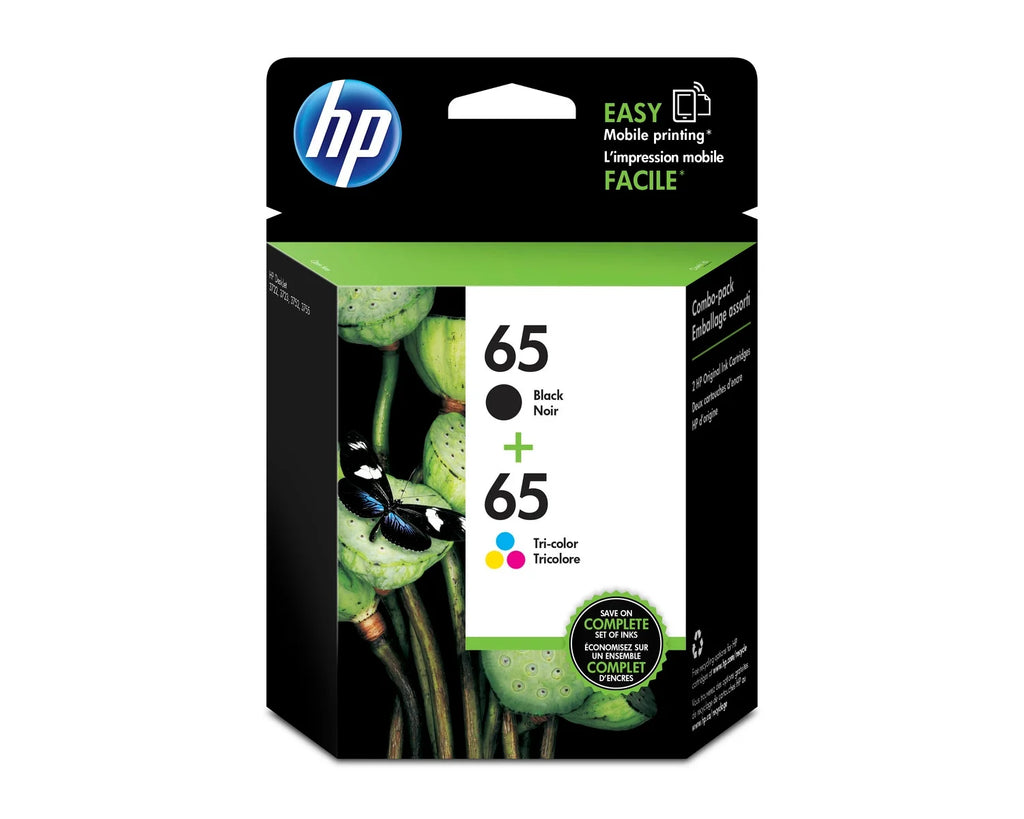 HP 65 2-pack Black/Tri-color Ink Cartridges S23034