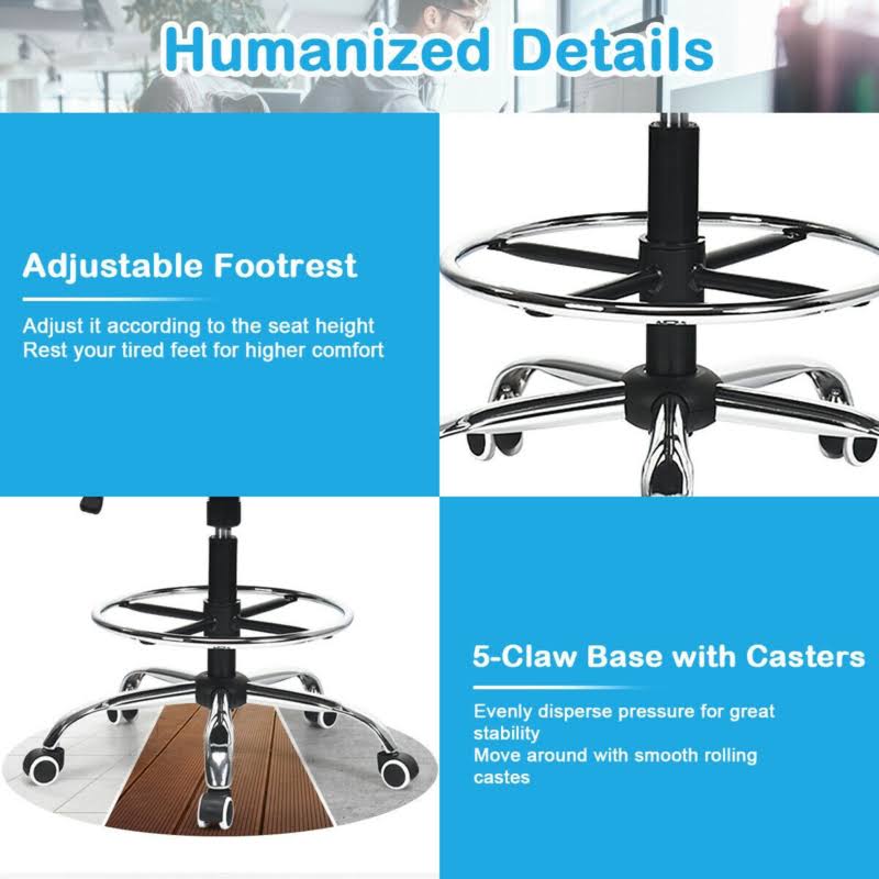 Adjustable Height Mesh Drafting Chair R3446