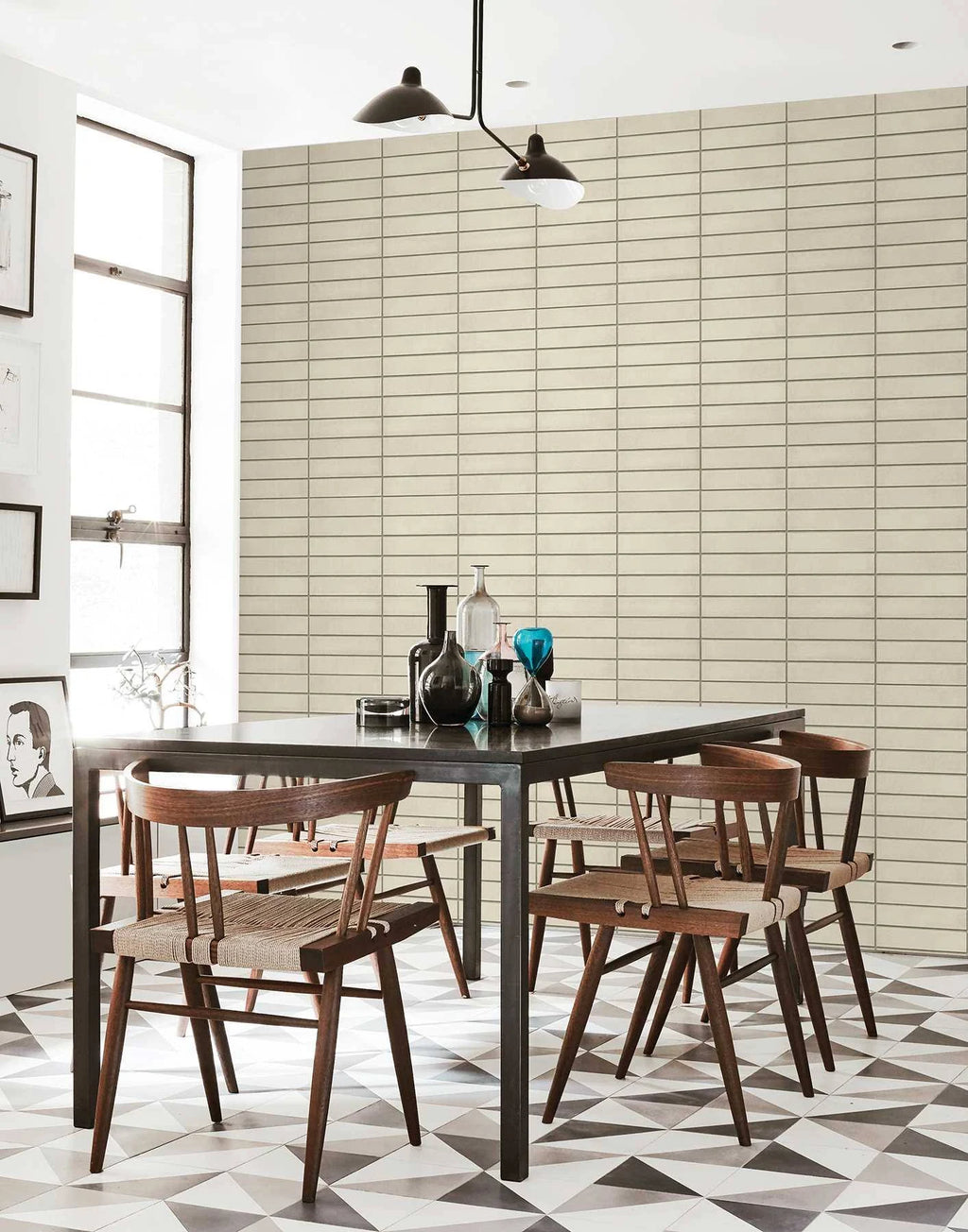Bone Brick Wallpaper M9944