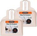 Clip-On Dustpan with Rubber Lip, 10-inch Wide Plastic, Beige (3 Pack) Q892