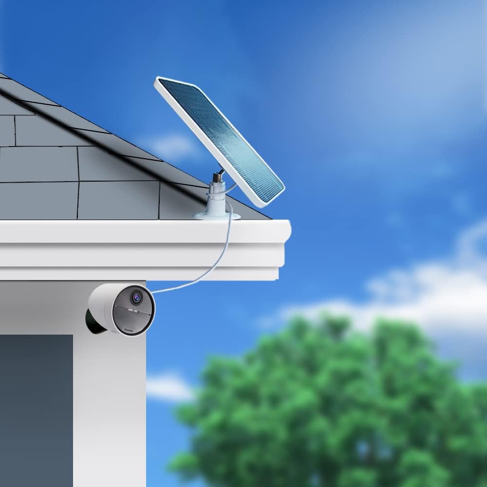 Solar Panel for Outdoor Security Camera with 13 FT Cable and Adjustable Wall Mount Z395