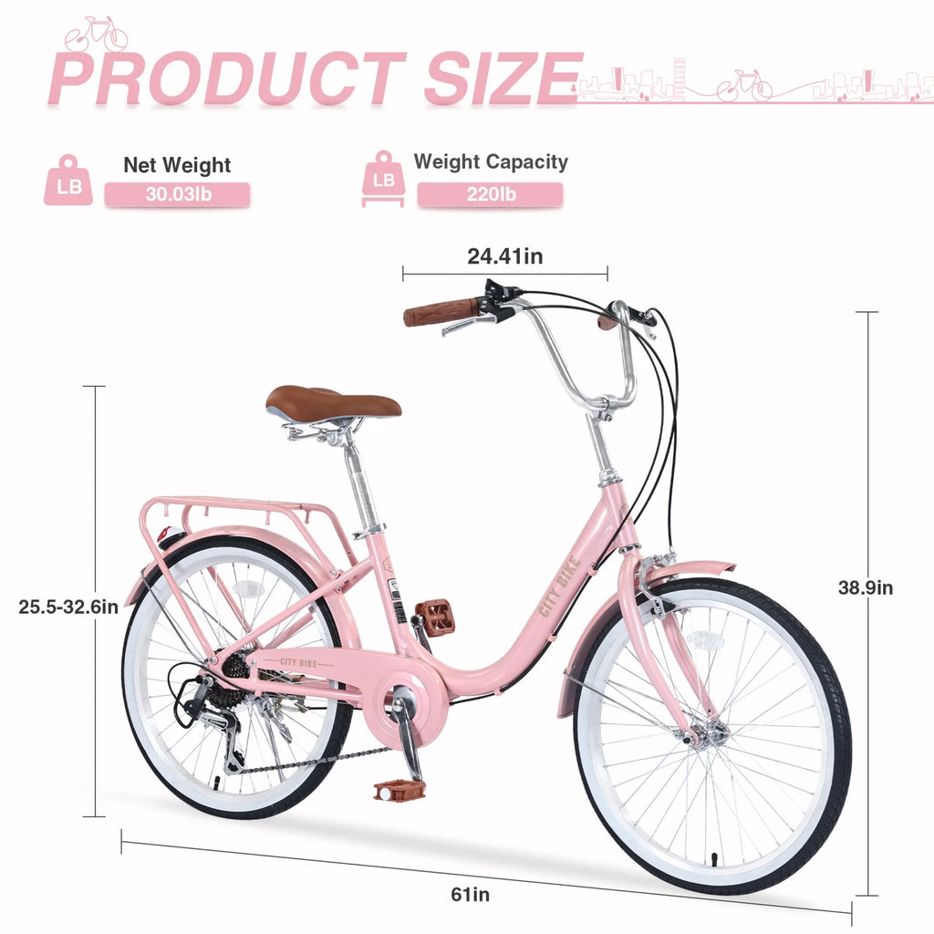 22 Inch 7 Speed Aluminium Alloy Girls Bike L2142