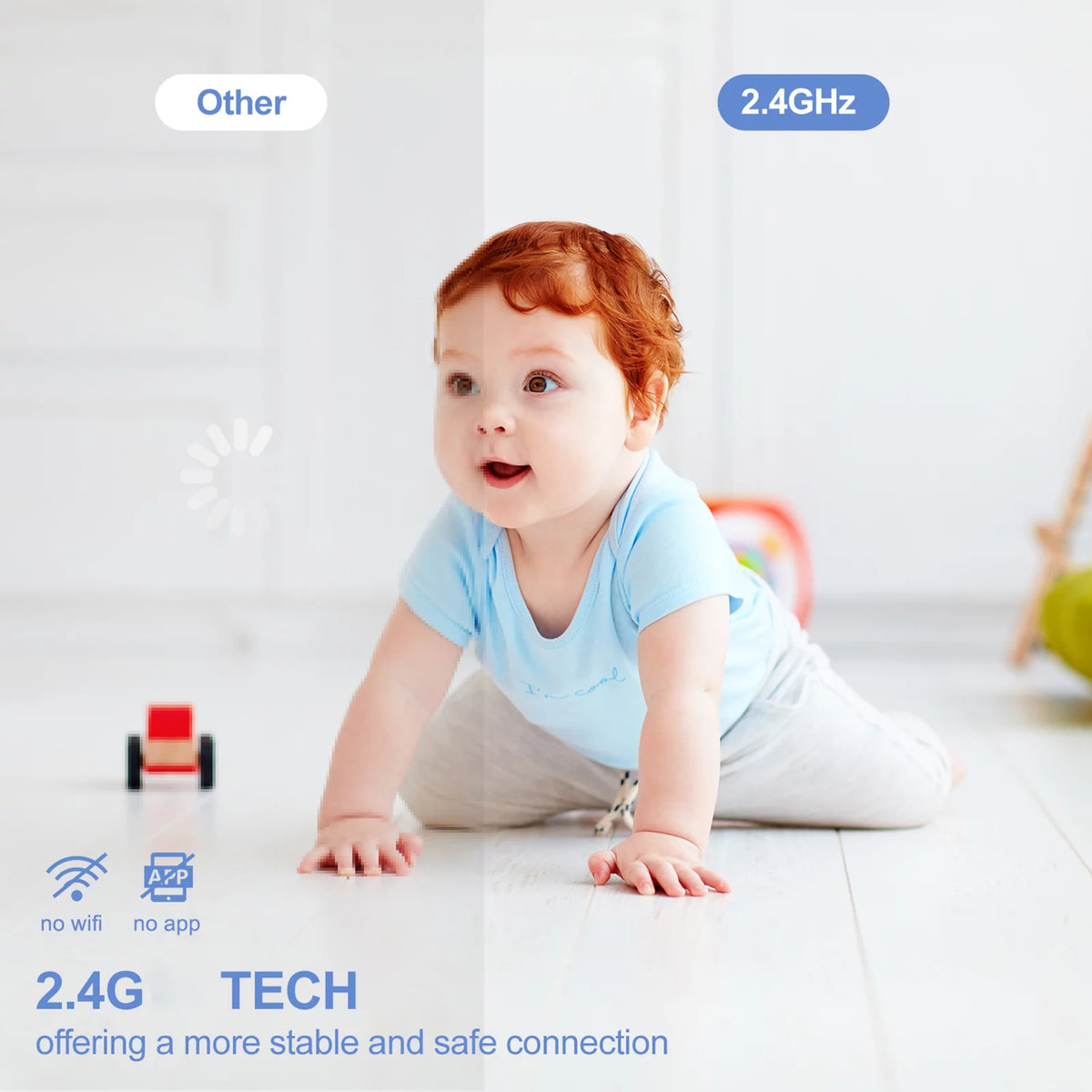 Wireless Video Monitor with 4.3 Inch TFT LCD Screen X552638