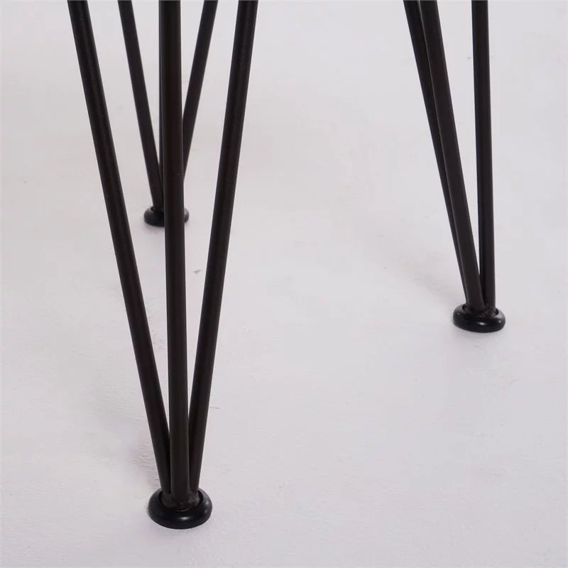 Iron and Acacia Wood Outdoor Side Table H44404