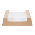 Kraft Auto-Popup Window Bakery Box with Grease-Resistant Interior - 100/Case K3200