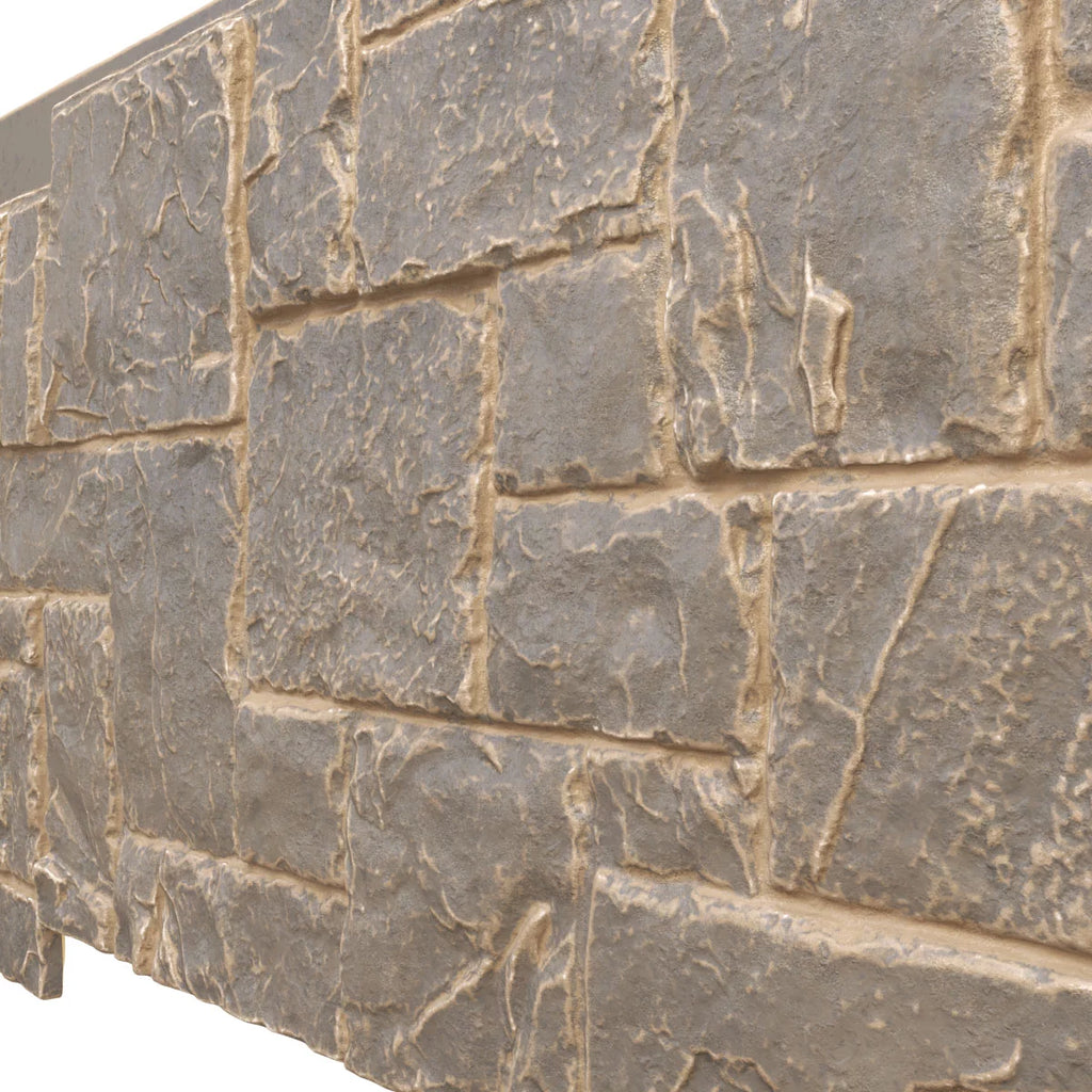 49"W x 24 1/2"H x 1 1/4"D Faux Stone Siding Panel G34709