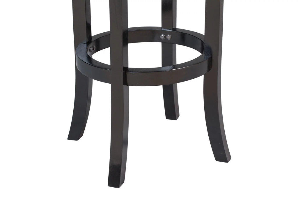 Black 24in. Backless Swivel Wood Counter Stool L872