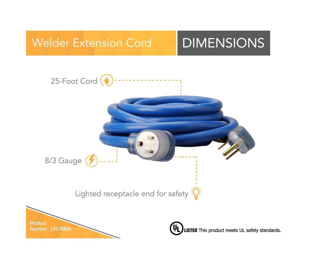 Blue 25ft Welder Extension Cord R29640