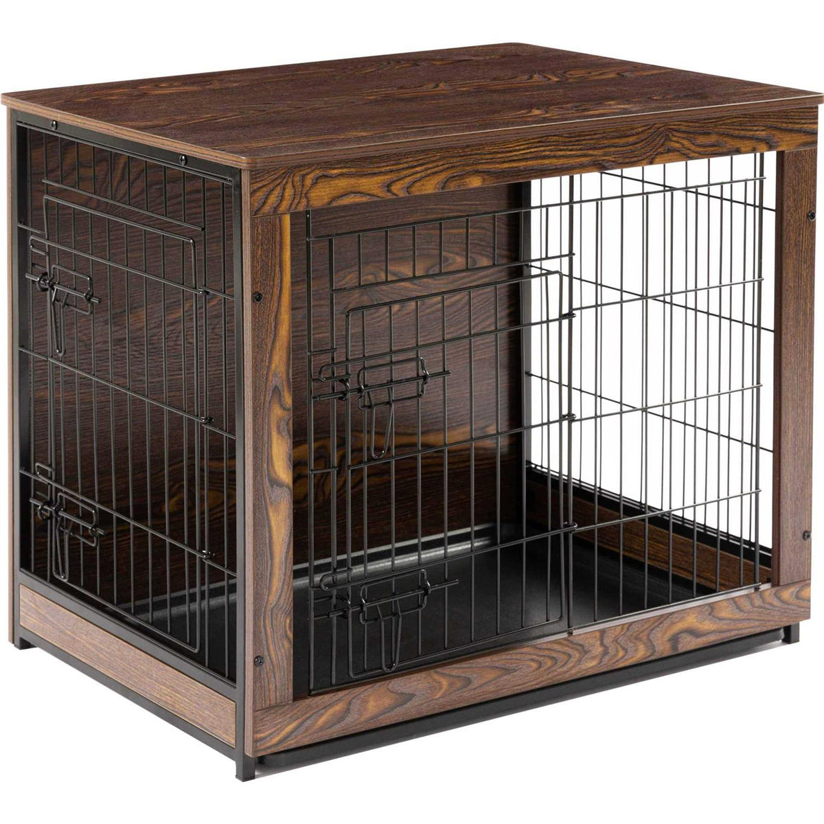 Wooden Dog Crate Furniture with Cushion and Tray H14060