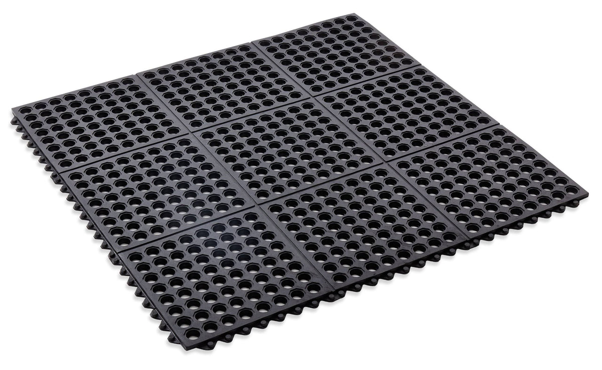 Black Interlocking Utility Mat B339