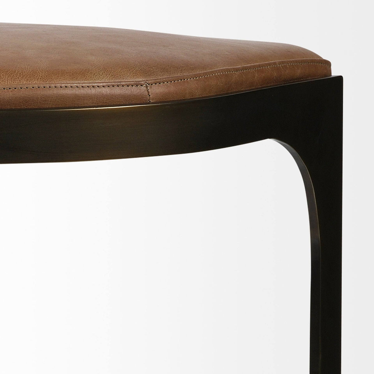 Brown Metal Bar Stool L339530