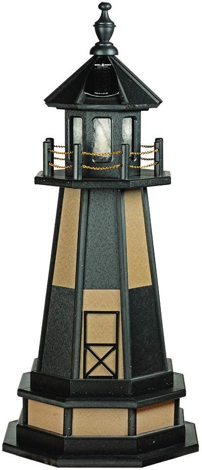 Decorative Lighthouse with Base Wood Turf Green Weatherwood K9358