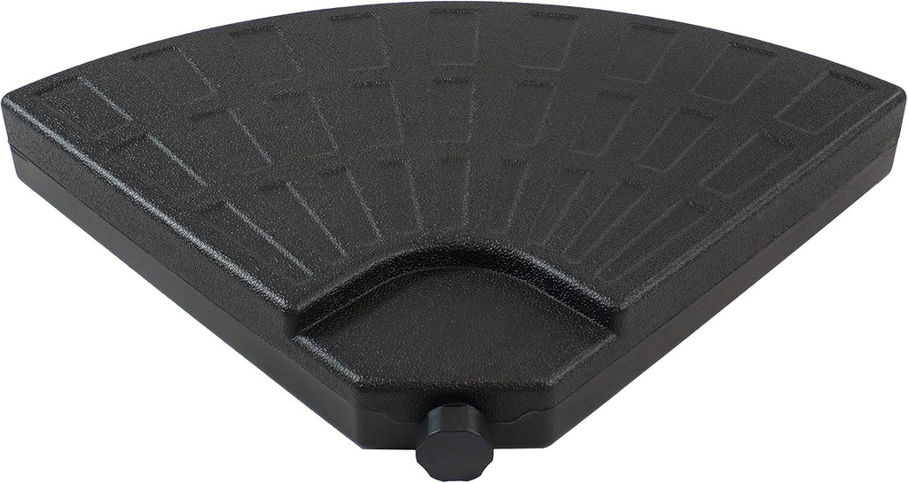 4-Piece Heavy-Duty Cantilever Offset Patio Umbrella Base Plates Black T985564