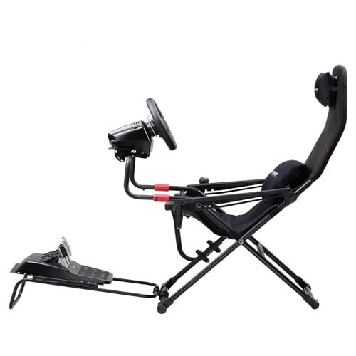 Black Foldable Adjustable Sim Racing Cockpit V43249