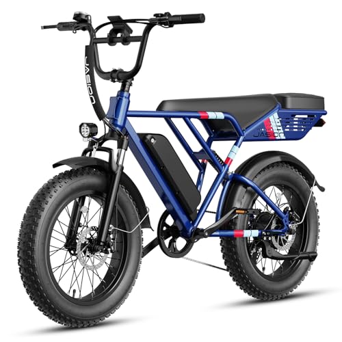 Electric Bike, 1500W Peak Motor, 30MPH, 70Miles, Dual Suspension, 20" Fat Tire, 48V 13Ah Battery J10776
