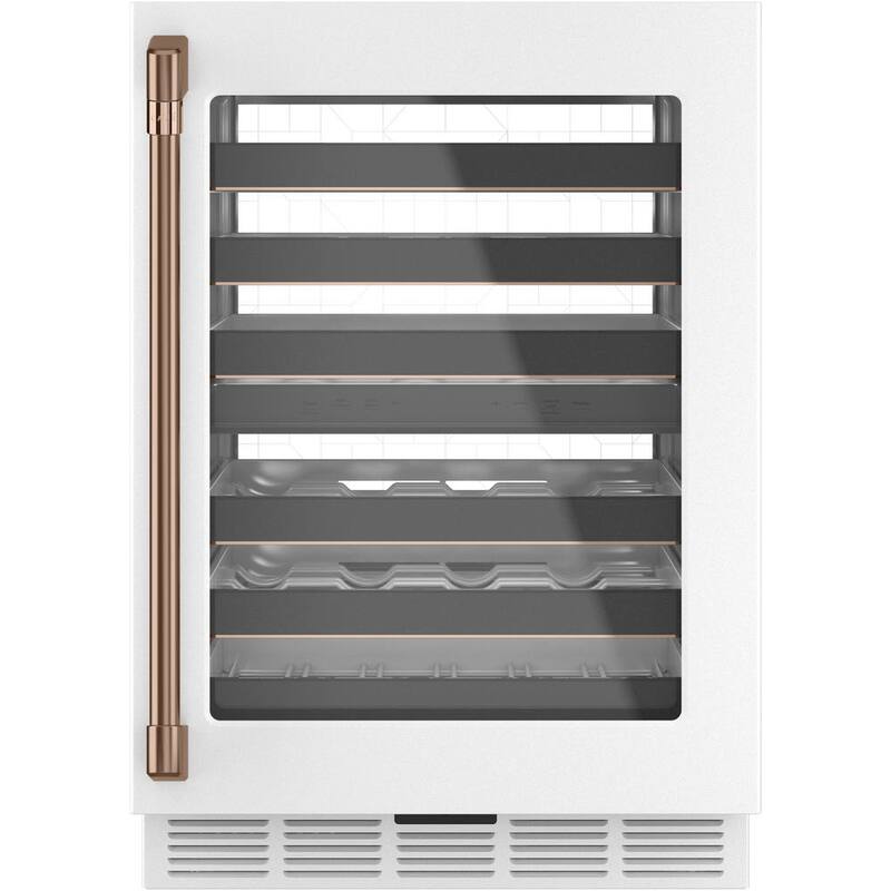 24 in. 46-Bottle Wine Beverage Cooler in Matte White E3320