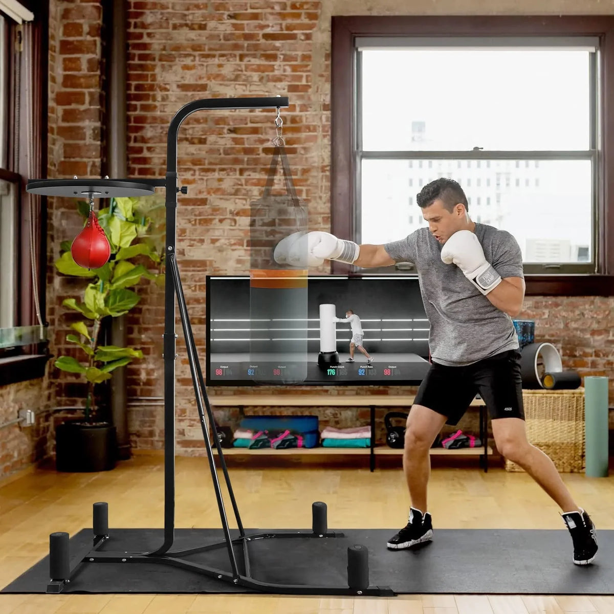 Boxing Bag Stand with Speed Bag L763